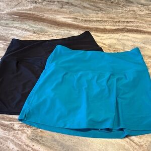 Women’s Swim Skort Cover-Up in Teal and Black